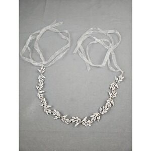 Vintage Women Bridal Headband Rhinestone‎ Crystal Leaf